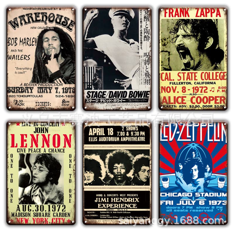 Retro Stylish ACDC Band Character Poster Iron Art Wall Decorations for Bars And Restaurants European Style Printed Metal Artwork