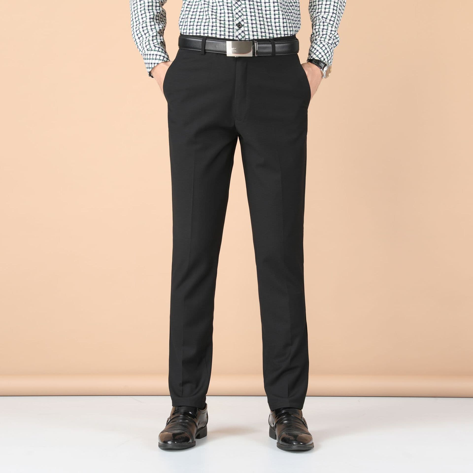 Men's Business Wear Slim-fit Trousers Spring and Autumn Casual Men's Wear Youth Work Dress Work Black Business Suit