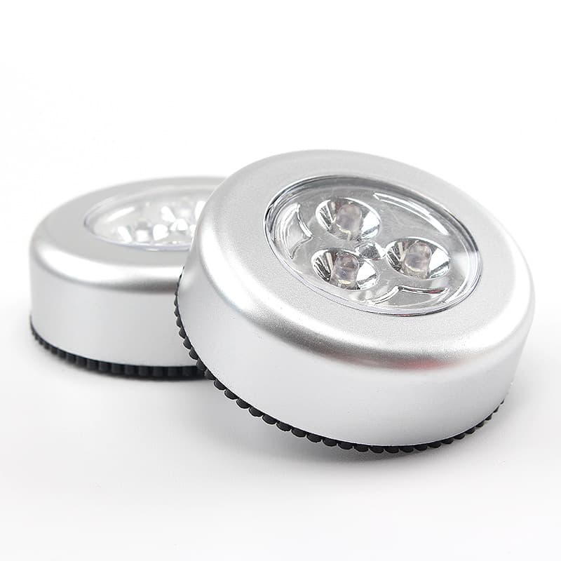 Creative Round Touch Light 3LED Push Light Car Trunk Light Emergency Light Night Light Bedside Lamp Camping Tap Light