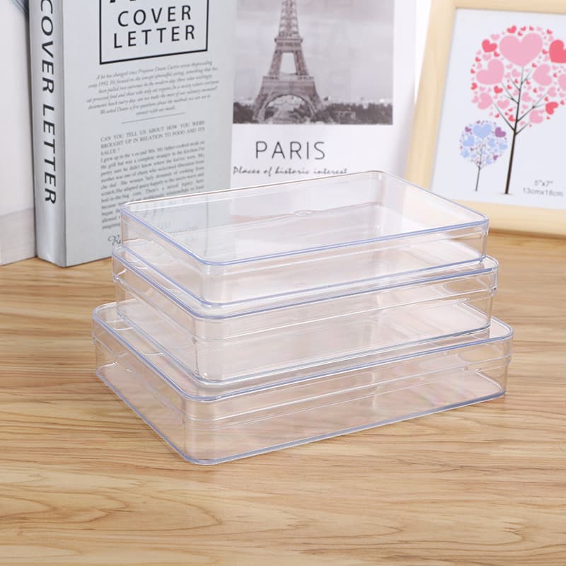Rectangular ps transparent plastic box food grade pharmaceutical cosmetics biscuit chocolate brown sugar packaging transparent box