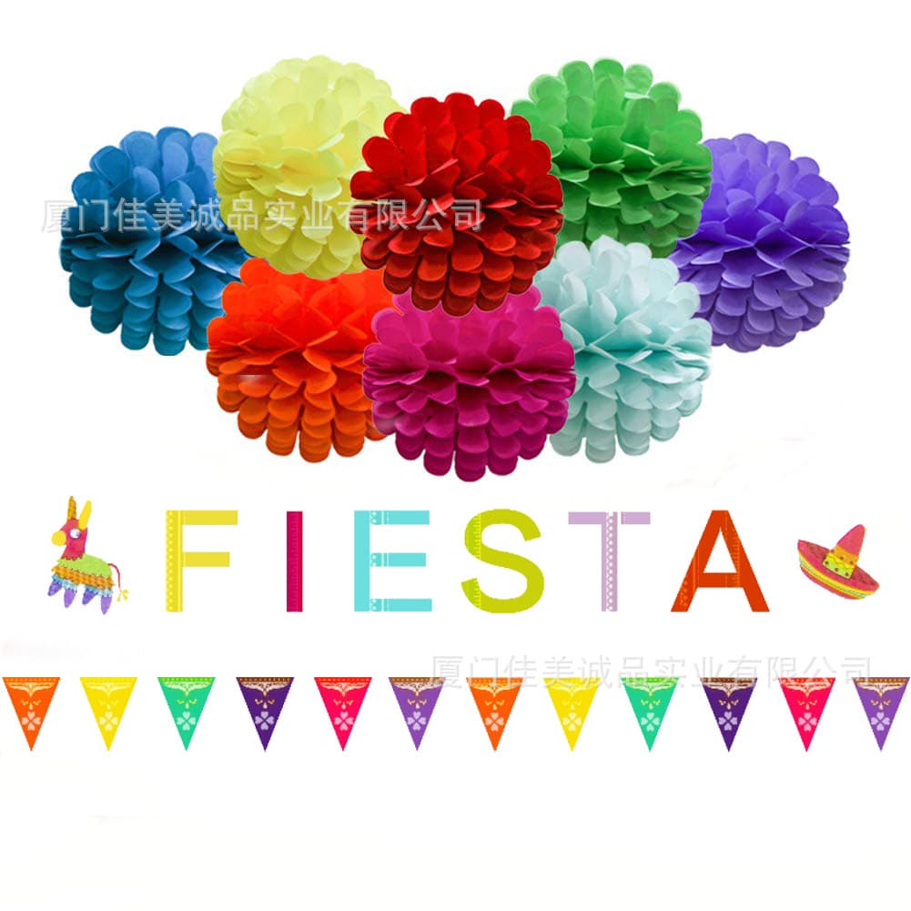 Mexican Carnival Party Decorations, May 5th Decorations, Cinco de Mayo Fiesta Flag Draw