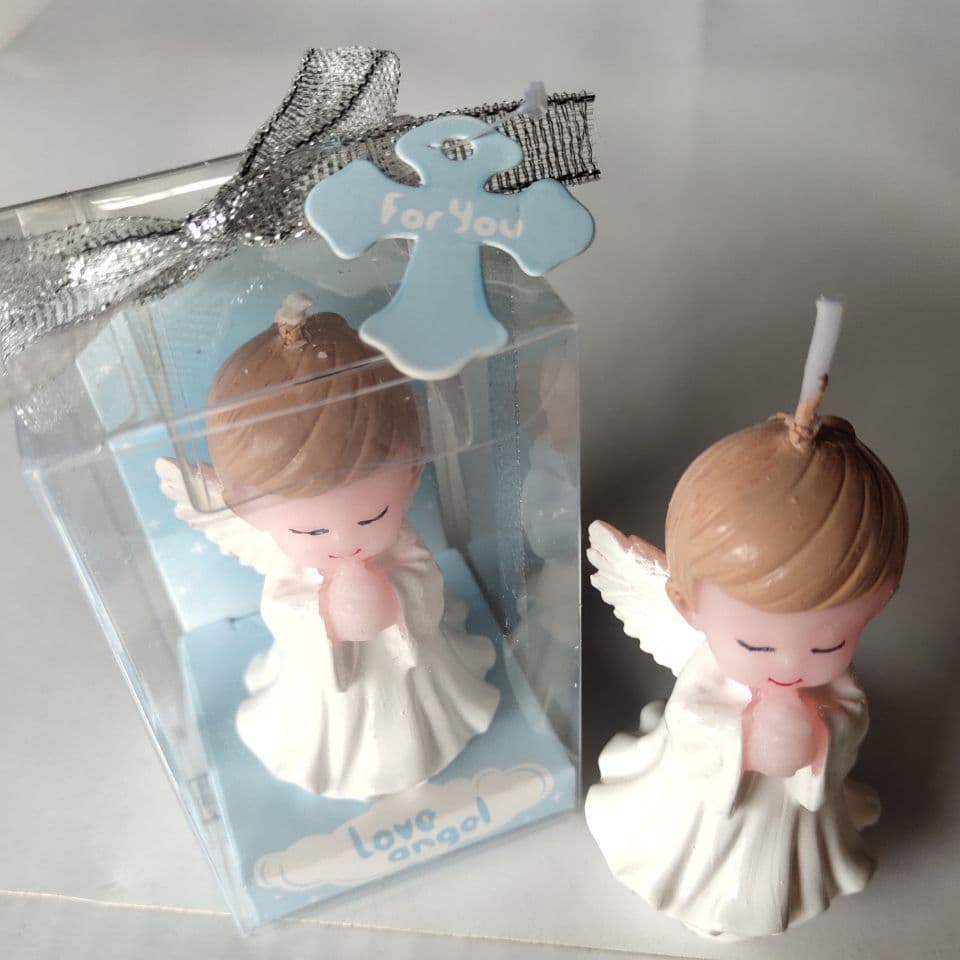 Factory Direct Set Heart-Shaped Male and Female Angel Candles Baby Infant Birthday Cake Baking Wedding Gift