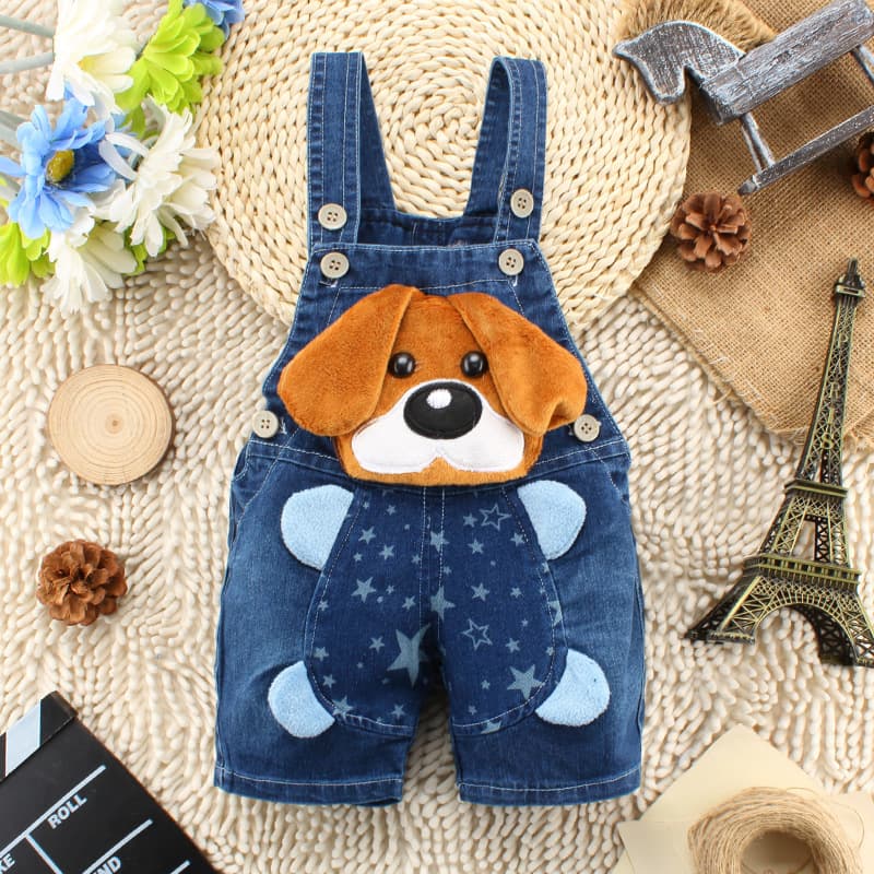 Wholesale Baby Kids Denim Overalls Shorts Summer Crawling Pants for Boys and Girls