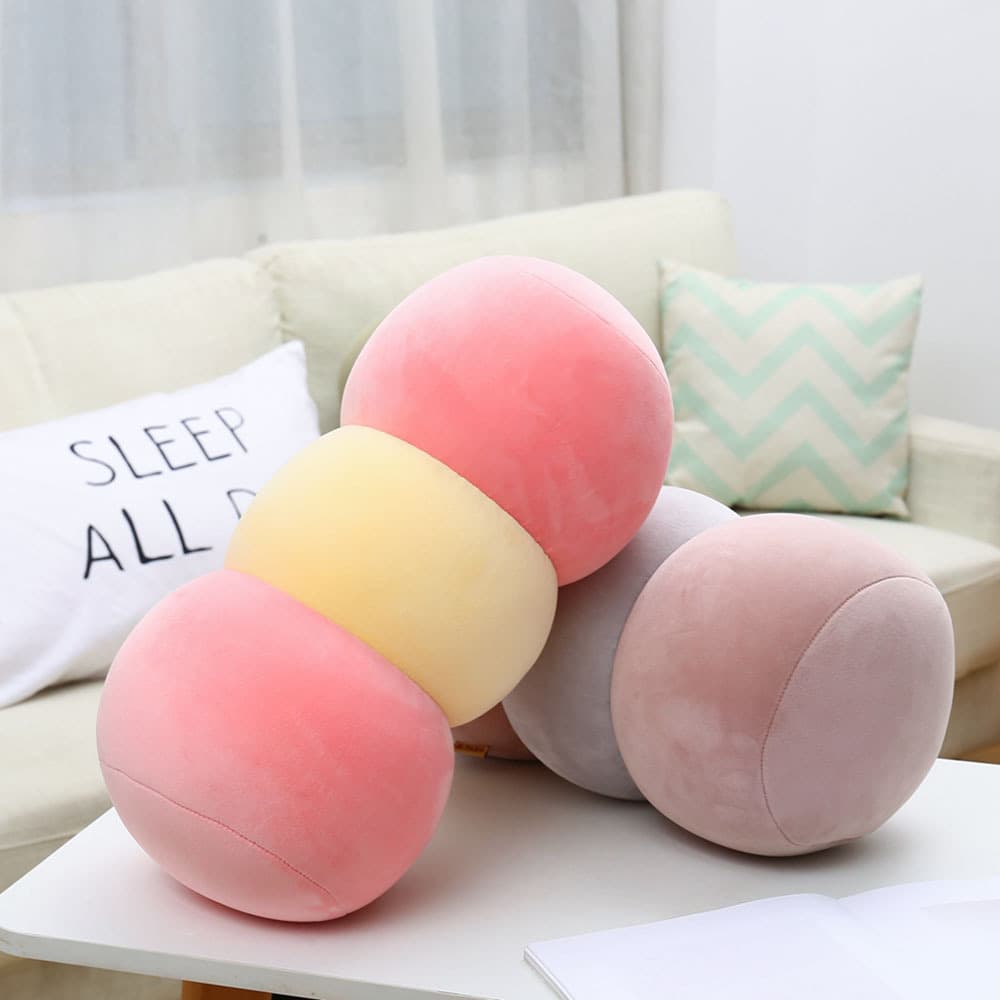 Candy Foam Particle Pillow Soft Sofa Car Carrier Cushion Creative Cute Multi-Purpose Particle Filled Pillow Polyester Cover