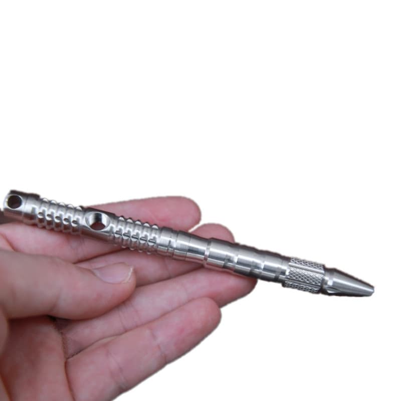 Stainless steel T-type outdoor multi-functional tactical pen tool self-defense tungsten steel EDC tactical pen survival window-breaking hammer