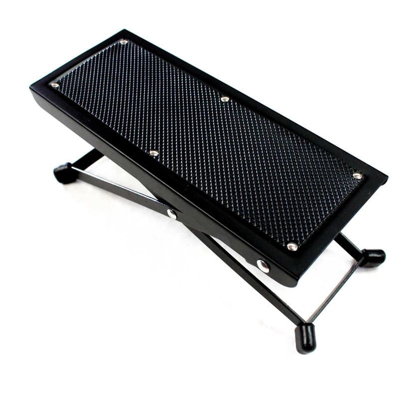 Guitar Foot Stool Adjustable Anti-Slip Guitar Footrest Folding Metal Classical Guitar Foot Pedal Instrument Accessory
