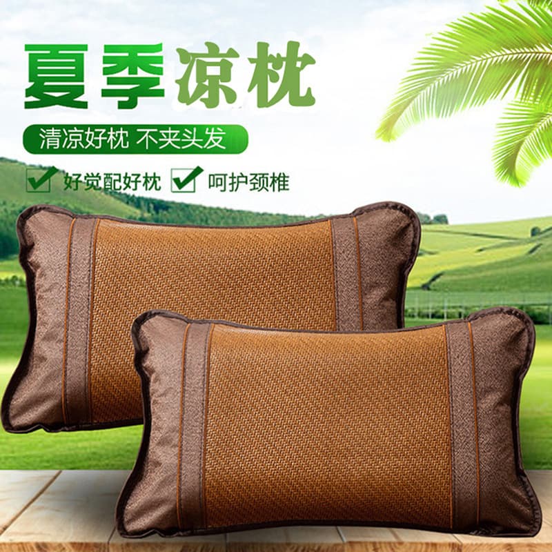 Summer pillows for adults, bamboo cooling mats, rattan pillows, breathable tea pillows, single buckwheat pillows for student dormitories, summer neck support pillows.