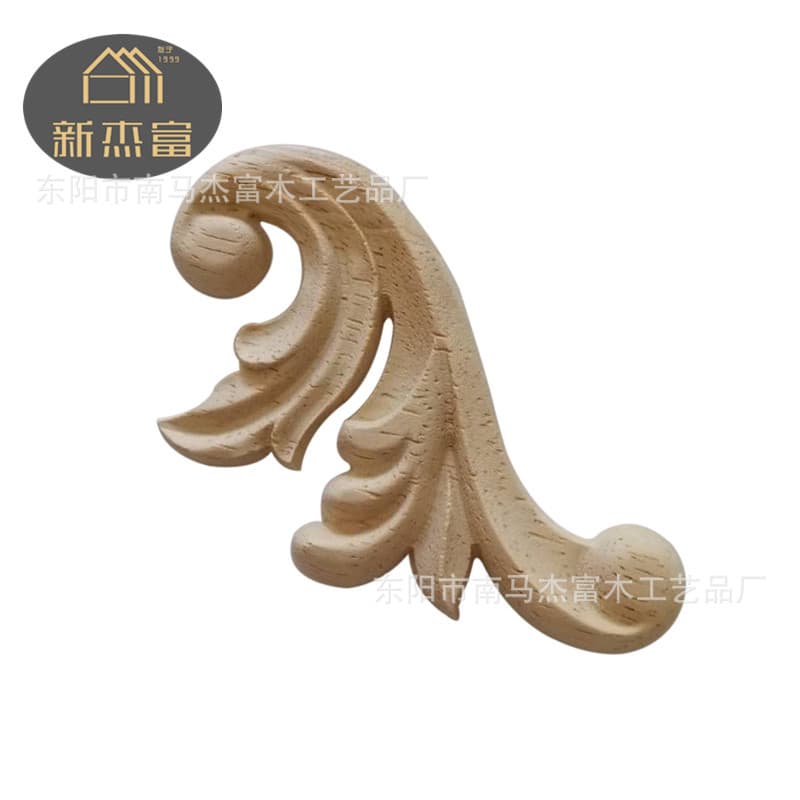European Corner Flower Cabinet Door Decorative Accessories Solid Wood Applique Modern Light Luxury Style Dongyang Wood Carving Retail and Wholesale Manufacturer