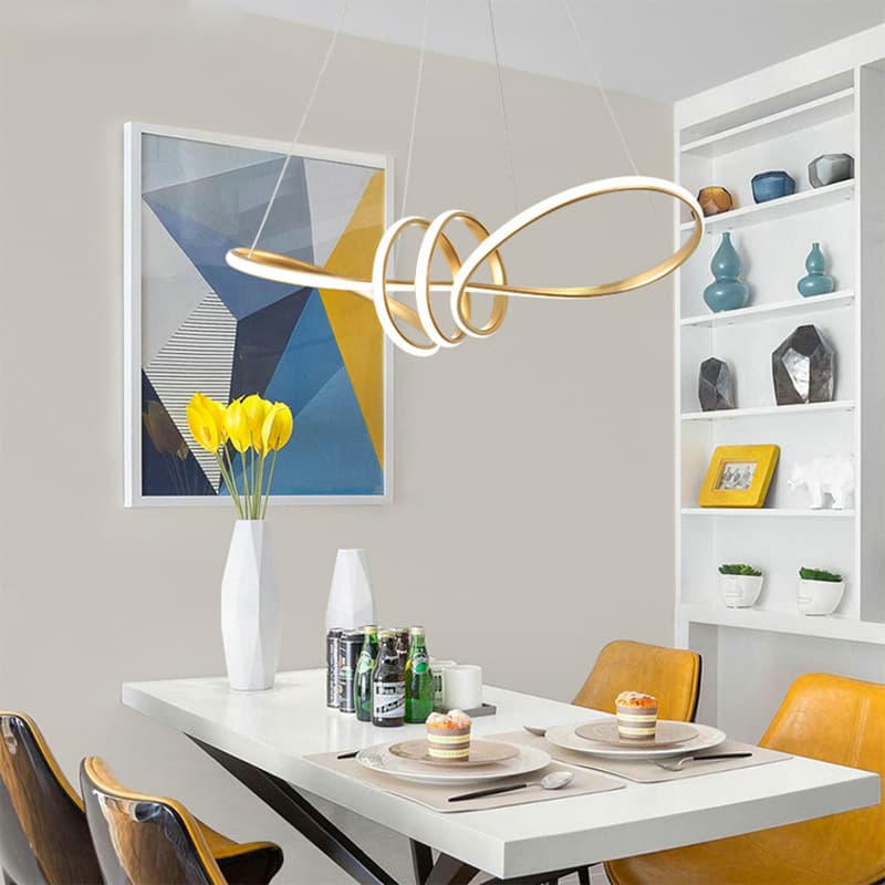 Restaurant Pendant Light Luxury Simple Post-Modern Personality Bar Front Desk Line LED Light Design Energy-Saving LED Lamp