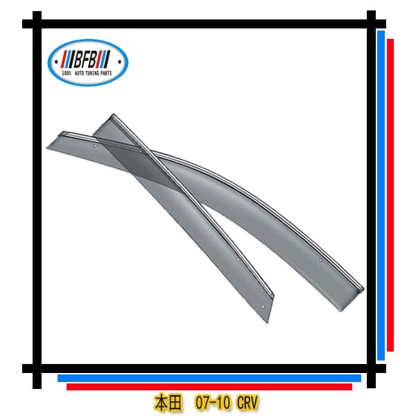 For Honda 07-10 CRV Rain Guard with Chrome Strip, Window Visor, Rain Shield