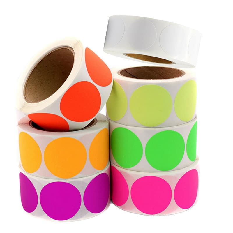Color stickers black and white red green blue yellow orange purple pink color label classification stationery stickers index reminder stickers