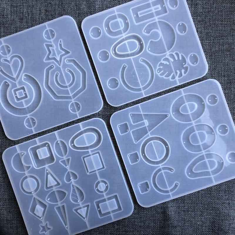 Various DIY Crystal Epoxy Earring Bracelet Necklace Pendant Mold Resin Handmade Pendant Making Silicone Mold