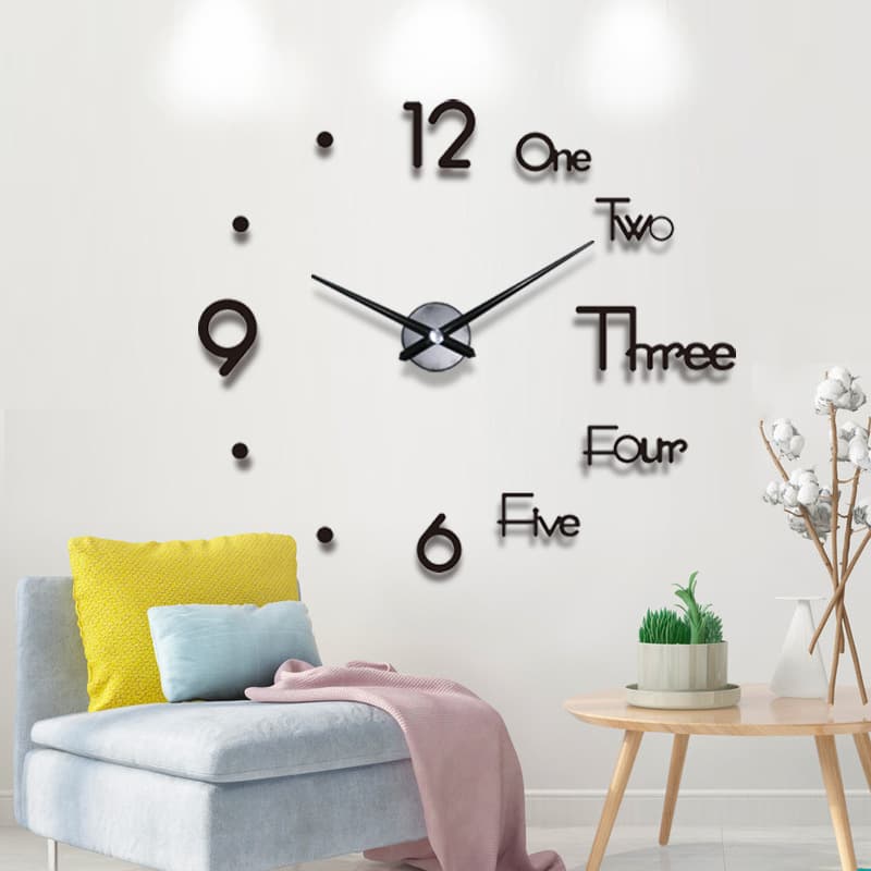 Round clock living room wall clock acrylic Nordic style modern quartz clock wall-mounted thin home wall-mounted