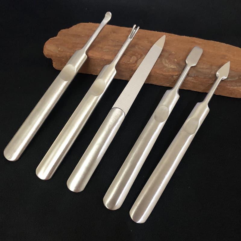 Double-Sided Stainless Steel Nail File Grinding Strip for Dead Skin Smoothing And Manicure Household Use Nail Care Tool