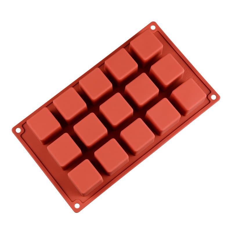 Food Grade Silicone Chocolate Mold 15 Square Holes Red Sugar Black Sugar Cube Sugar Ice Cube Mold Irregular Shape Baking Mold