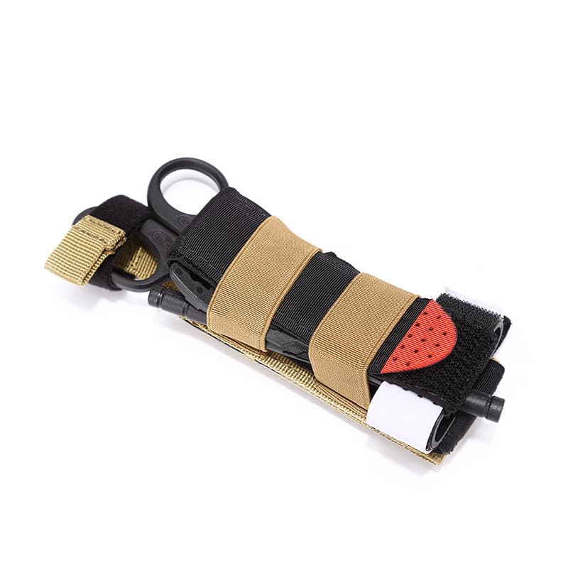 MOLLE system EMT tourniquet storage sleeve tactical medical bag military fan outdoor multi-functional waist bag EDC sleeve