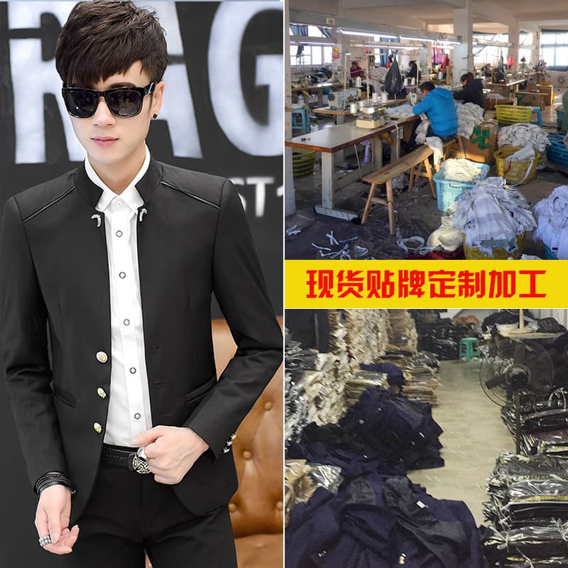 2026 Korean version slim fit men's casual suit ready-made OEM with sample and drawing custom processing men's suit jacket