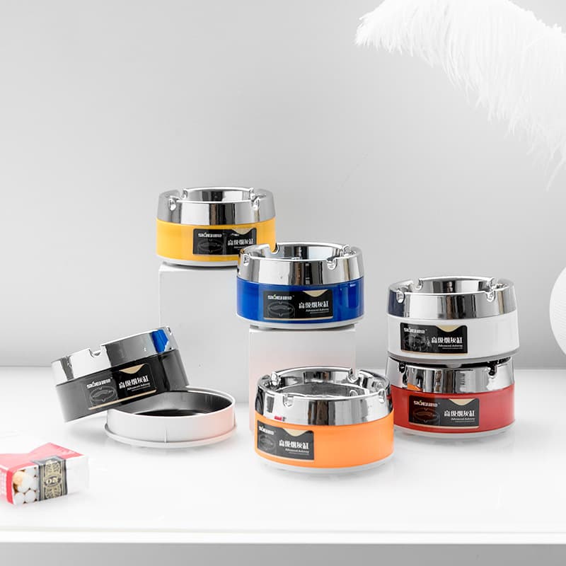 SIWEI Colorful Rotating Ashtray with Cover Creative Home Hotel KTV Customized Logo Practical Model