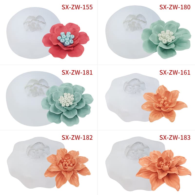 Sanxin simulated rose glue mold aromatherapy candle crystal handmade soap cake mold decorative ice cube grinding tool
