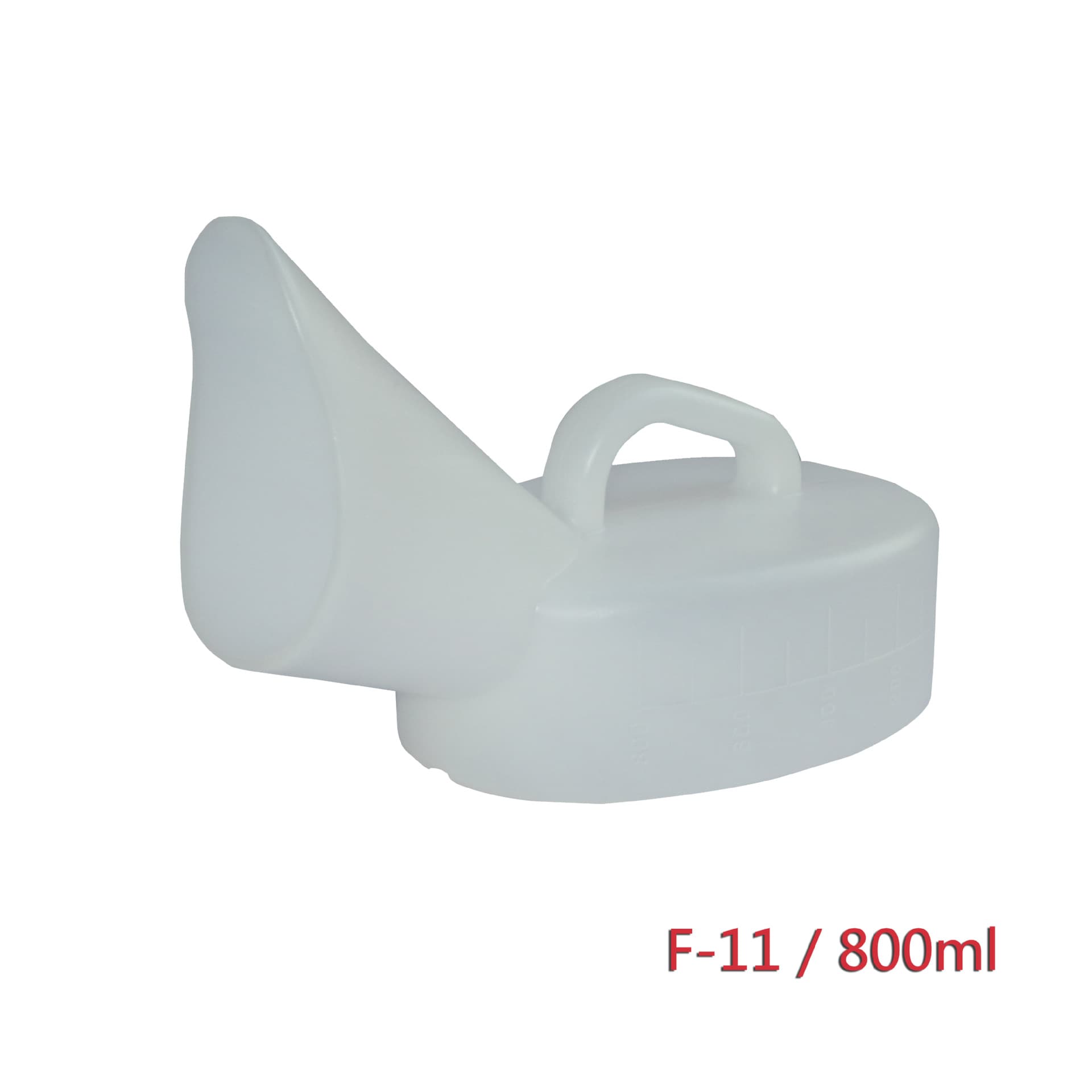 Wide-Mouth Female Urinal 800 Milliliter White Thickened Plastic Urinal Double-Sided with Scale Female Bedridden Urinal