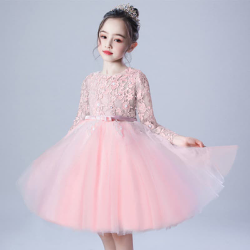 2025 New Children's Princess Dress, Elegant Flower Girl Wedding Dress, Girls' Tulle Gown for Runway, Birthday, Evening Party