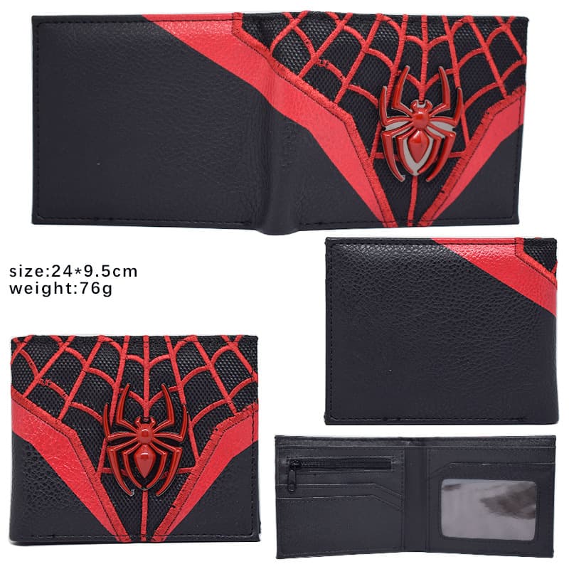 Xingyuan Wallet Manufacturer New Movie-Themed Animal Spider Wallet with Metal Hardware PU Leather Men's Wallet