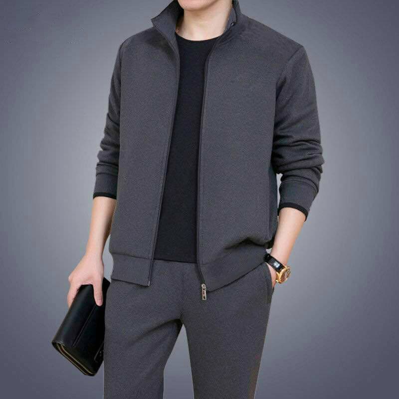 Men's Plus Size Athletic Set for Middle-Aged and Senior Men, Spring/Fall Casual Sweatshirt and Pants Two-Piece Set