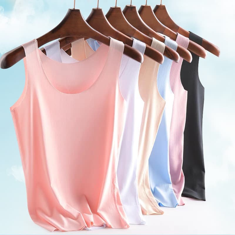 Summer Seamless Ice Silk Vest Women's Undershirt Underwear Female Students Korean Style Slimming Sling