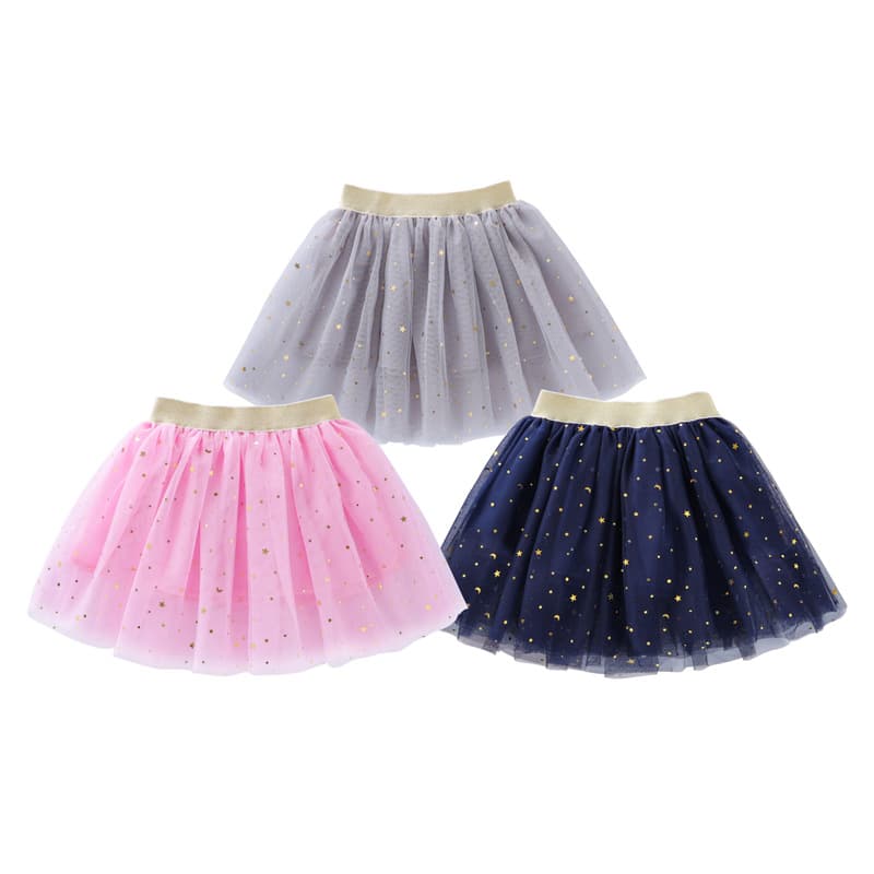 Fashion Children's Skirt Girl Princess Star Glitter Dance Ballet Tutu Sequins Party Five-Star Skirt 201