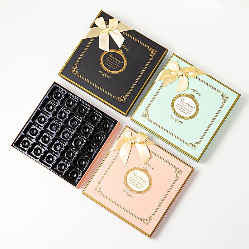 25-Grid Crown Chocolate Box Gift Set, Handmade Raw Chocolate Packaging Box, Creative DIY Birthday Gift Box