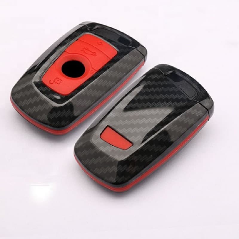 Carbon Fiber Silicone Key Case Cover for BMW E46/39/90 E60 F20 E92 M3 X6