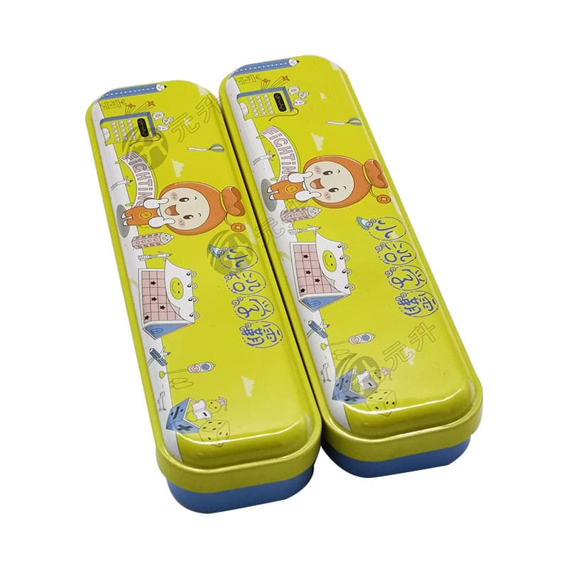 Rectangular Novelty Cartoon Pencil Case Tin Metal Stationery Box Creative Gift Metal Pen Case Iron Box Packaging