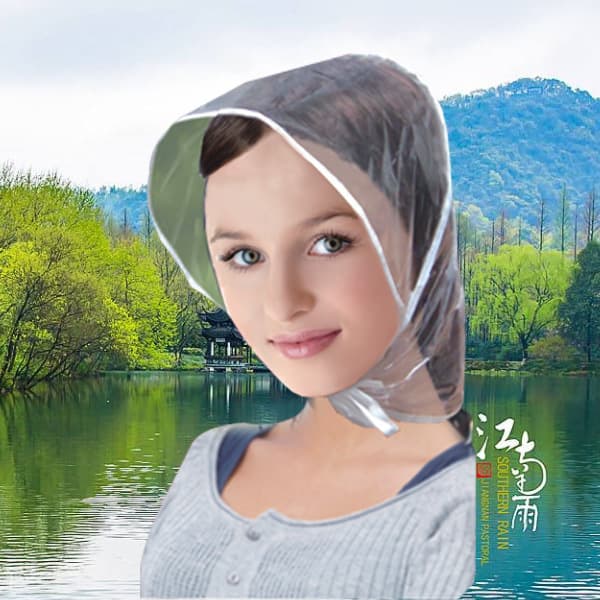 A Printable Rain Hat for Hairstyle Protection, Keeps Hairstyle Intact, European and American Printable Logo Rain Hat Gift