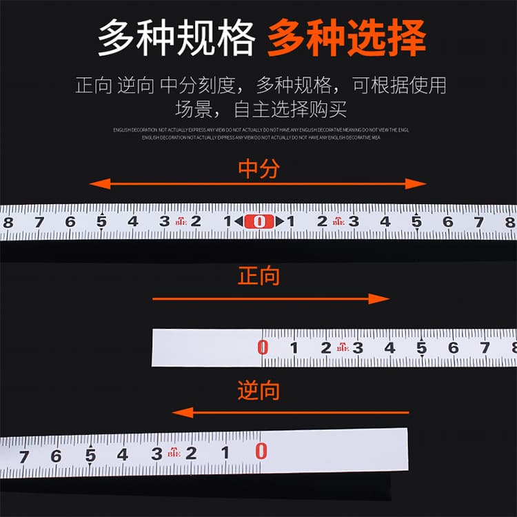 Adhesive Scale Ruler Sticky Tape Measure Self-Adhesive Ruler with Tape Strip Flat Ruler Reverse Mechanical Sticky Ruler