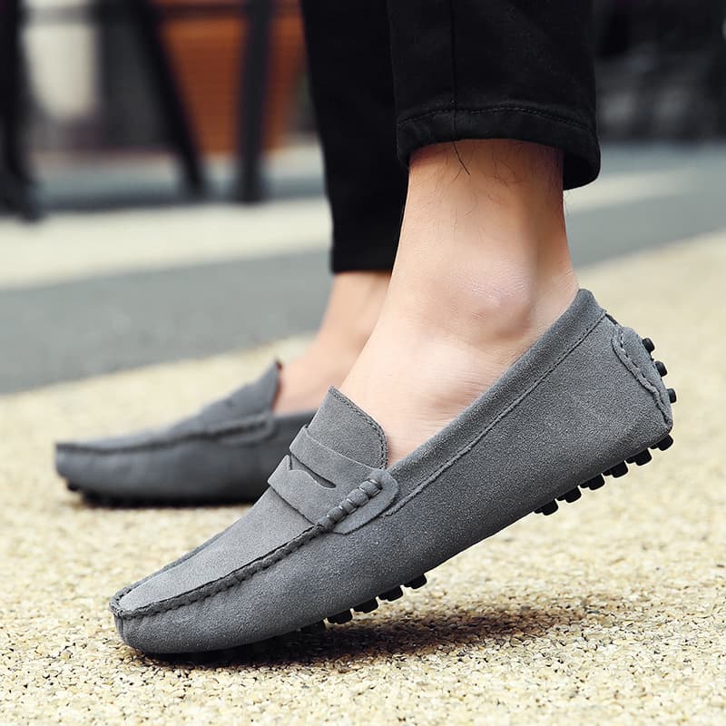 Doudou shoes men's cowhide low-top 49 large size lightweight breathable outdoor casual trendy shoes over-the-foot driving shoes fashionable