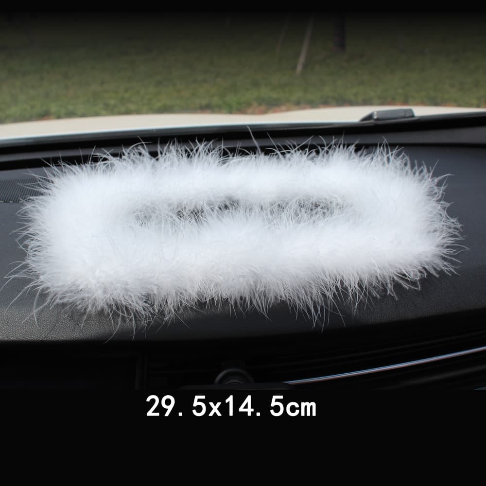 Feather Car Anti-Slip Mat Rhinestone Camellia Mat PVC Silicone Mat Car Accessories Direct Factory