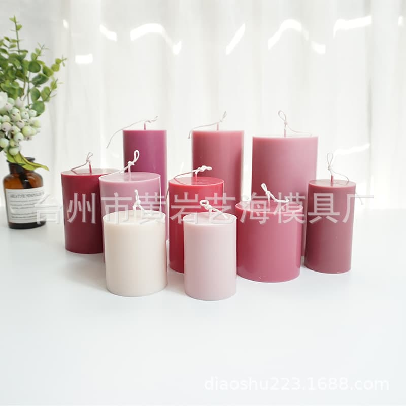 Handmade Aromatherapy Candle Mold Flat Top Cylindrical Acrylic Round Cylinder Candle Plastic Grinding Tool
