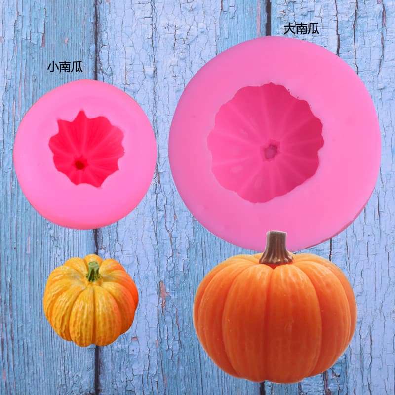 Large and Small Pumpkin Scented Candle Handmade Soap Silicone Mold Chocolate Decoration DIY Glue Soft Clay Mold