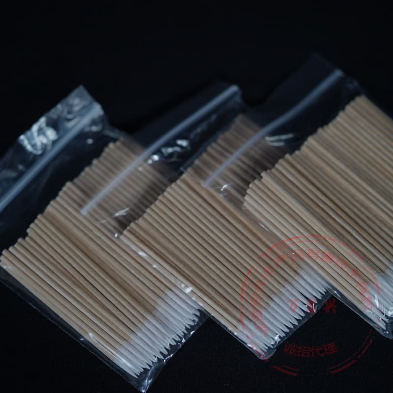 Disposable Tattoo Pointed Cotton Swabs, Small Head Fine Tip Wooden Single-Ended Stick, Eyeliner Hygiene Cotton Swab