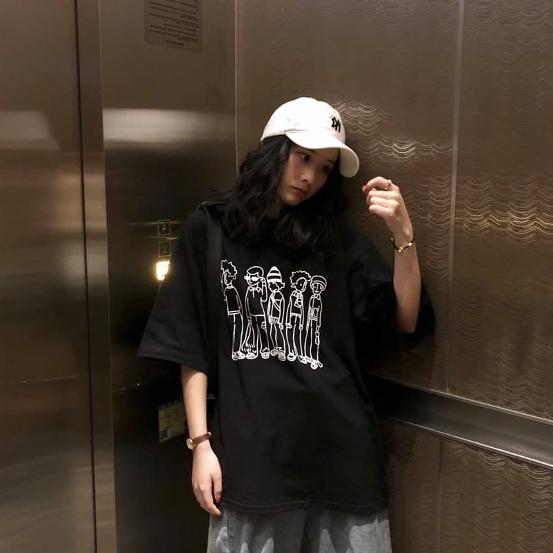 【Clearance Price】Trendy Instagram Women's Short-Sleeve T-Shirt 2026 New Summer Hong Kong Style Student Loose Casual Top