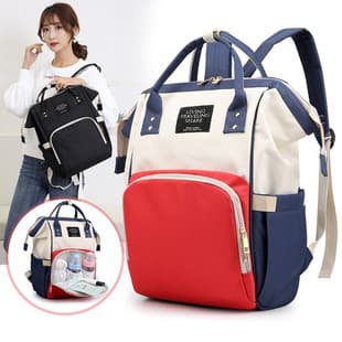 New Multi-functional Large Capacity Baby Bag, Fashionable Casual Mom Backpack, Multiple Compartments Wet-Dry Separation Mom Bag