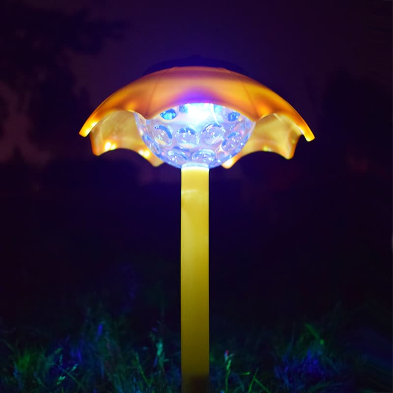 Mini Solar Powered Umbrella Light Outdoor Lawn Lamp LED Night Light Garden Landscape Light Solar Energy Saving Lawn Decoration