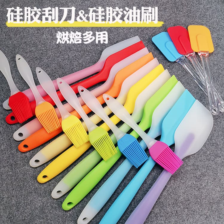 Baking DIY Tools Cake Utensils Integrated Spatula Scraper Cake Spatula Silicone Oil Brush Silicone Brush