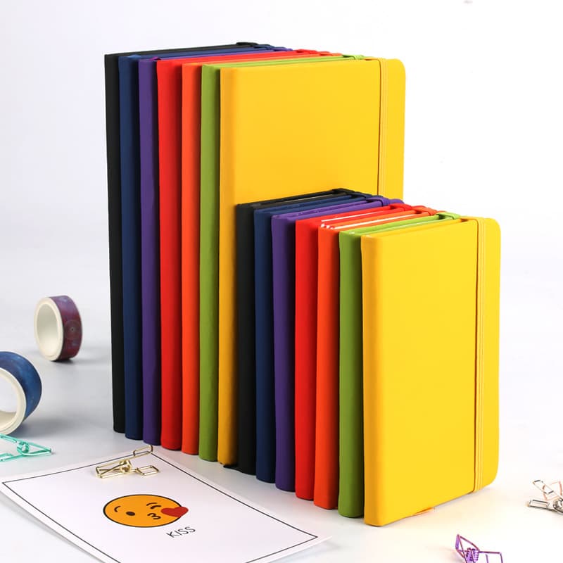 Foreign trade strap notebook pu leather strap rubber band business notepad handwritten multi-color optional A6A5 student notebook
