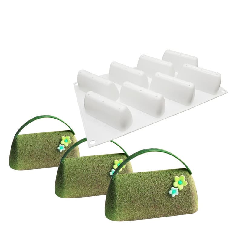 8-Piece French Mousse Mold Set, Mountain Chocolate Ice Cream Pudding Silicone Mold, Baking Cake Mold