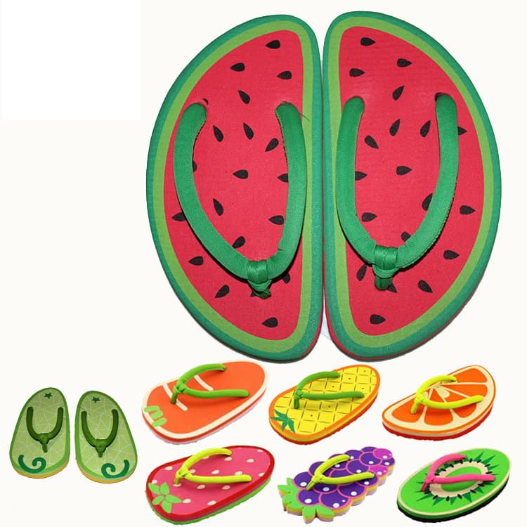 Summer Fruit Cartoon Cute Home Cross-Border Pattern Flat Shoes Flip-Flops Women's Beach Shoes