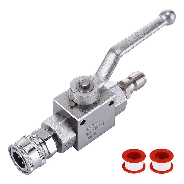 High Pressure Washer Ball Valve Kit Quick Connect Power Washer Hose 4500 PSI