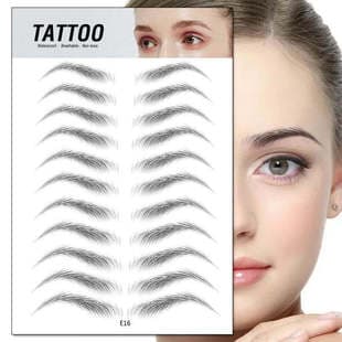 Hanbi 3D Eyebrow Stickers Bionic Eyebrow Semi-permanent Water Transfer Waterproof Eyebrow Tattoo Eyebrow Tattoo Stickers False Eyelashes