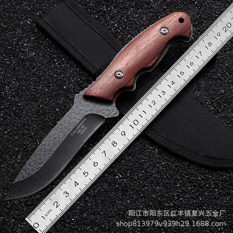 Outdoor Survival Knife High Hardness Self-Defense EDC Tactical Small Straight Knife Camping Survival Knife Fruit Knife