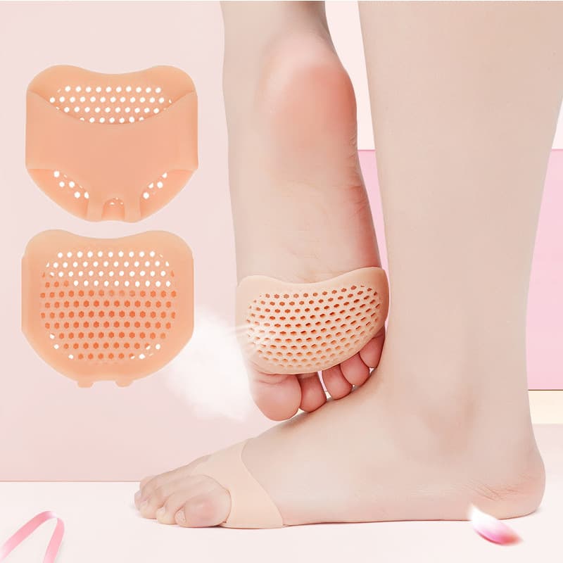 Honeycomb Forefoot Sleeve-Style Pads, Silicone Size Adjusters for Pain Relief, Women's High Heel Insoles, All-Season Use